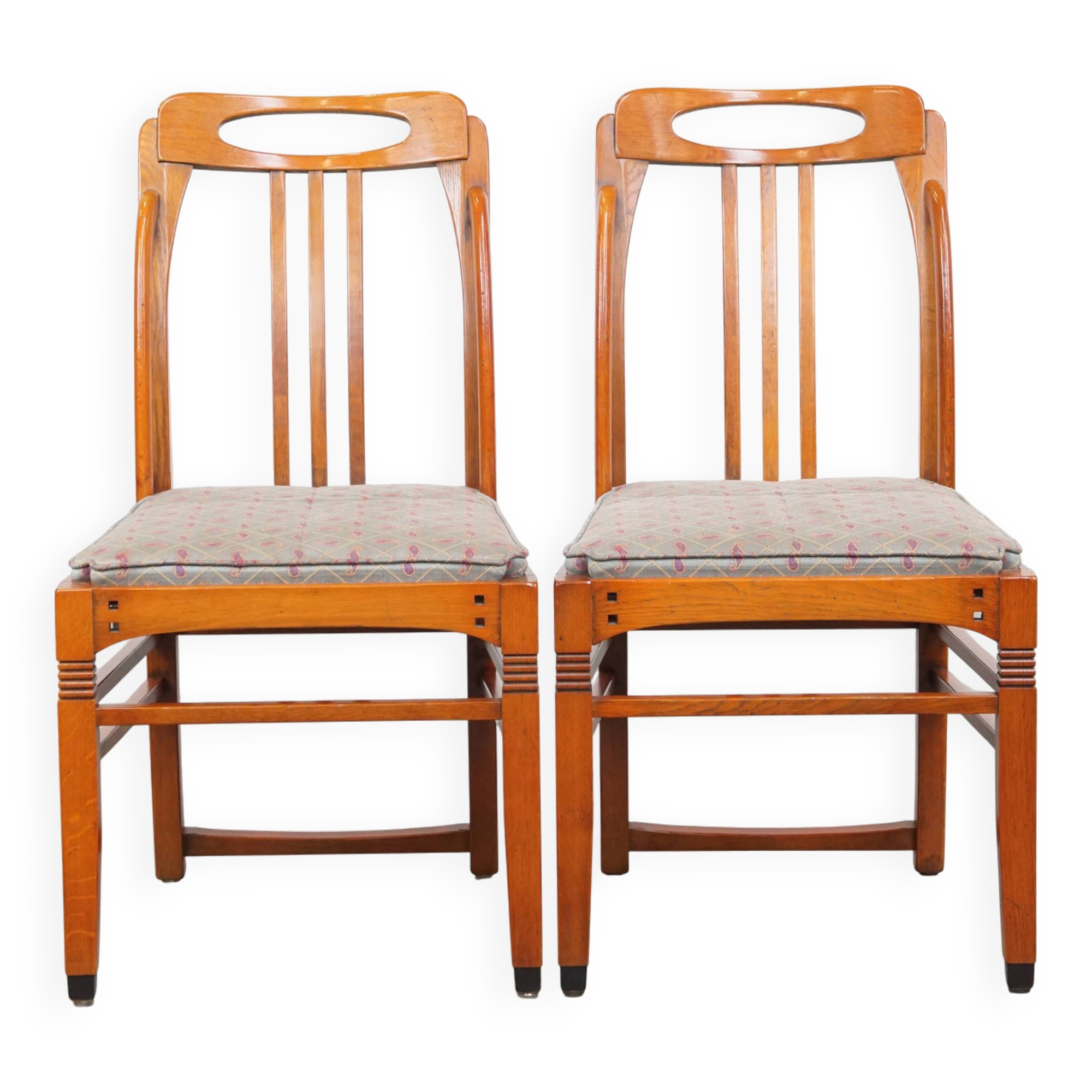Set of 2 Art Nouveau design Schuitema dining chairs