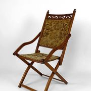Victorian "safari" folding chair, United Kingdom, Arts & Crafts, circa 1880