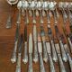 Silver-plated metal cutlery in Louis XV style