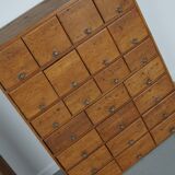 Armoire d'apothicaire vintage allemande en pin et chêne, années 1950