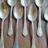 Set of silver-plated soup spoons