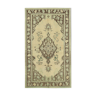 1970s handwoven vintage anatolian beige carpet 155 cm x 266 cm