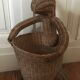 Panier cache pot osier zoomorphe