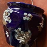 Gien porcelain pot cover - midnight blue
