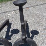 Pair of 19th century cast iron andirons
