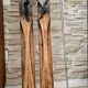 Paire de ski vintage en bois
