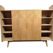 Vitrine vintage mi-hauteur avec partie ouverte