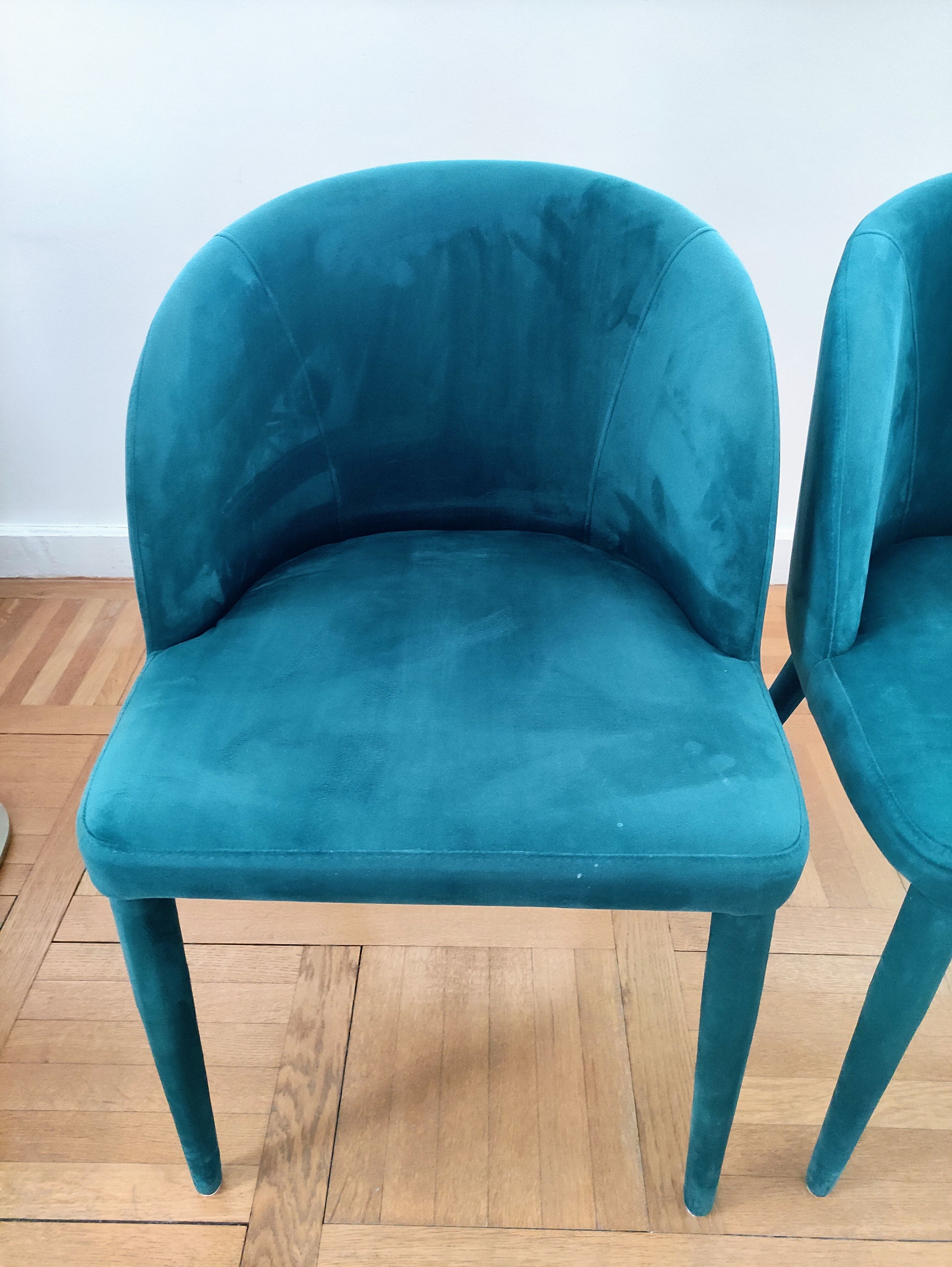 2 velvet table chairs - Perfect condition