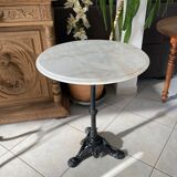 Bistro table, marble pedestal table
