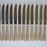12 couteaux à dessert ou fromage métal argenté SFAM 21,5 cm