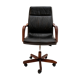 Fauteuil de bureau vintage en cuir