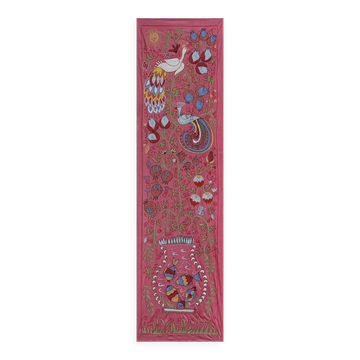 Vintage hand-embroidered tribal tapestry 54x190 cm