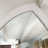 Miroir mural déstructuré Space Age en bois XXL, France, années 70