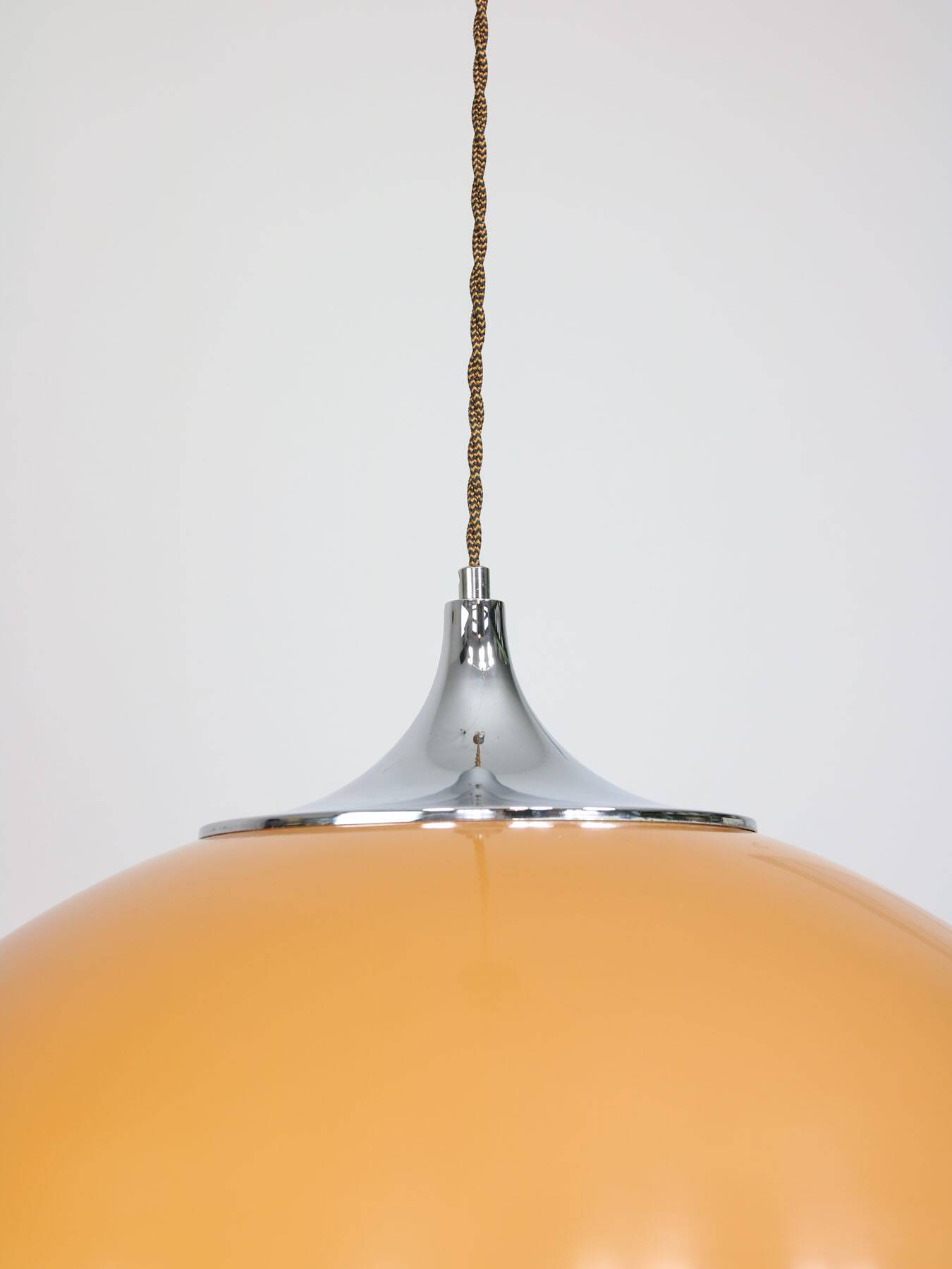 Large Space Age Brown Pendant Lamp from Guzzini, 1960s