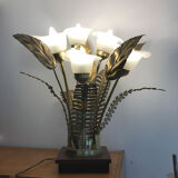 Brass flower lamp