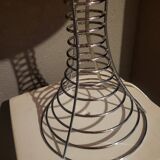 Orange and chrome mushroom lamp, Verner Panton style, 1970, 80