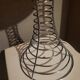 Lampe champignon orange et chrome,style Verner Panton,1970,80