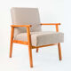 Fauteuil design carreaux beige