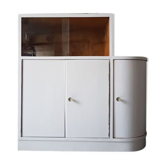 Meuble arrondi vintage beige clair