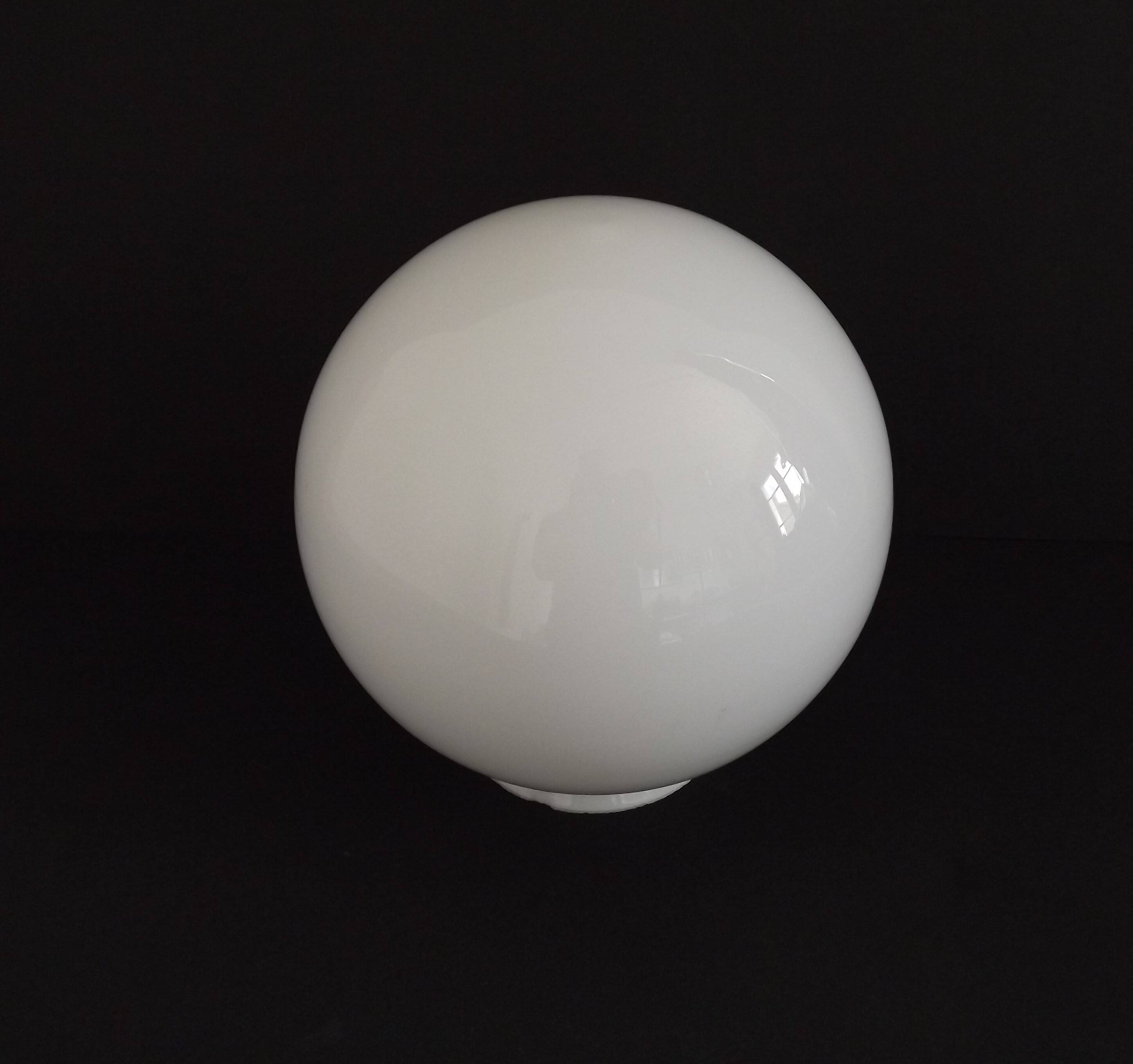 French Vintage White Opaque Glass Medium Replacement Glass Globe Shade 205