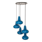 Large cascading glass chandelier design by Peill Putzler, Germany, 1970s.