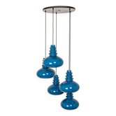 Large cascading glass chandelier design by Peill Putzler, Germany, 1970s.