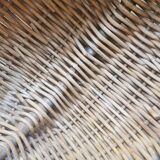 Large vintage basket braided wicker