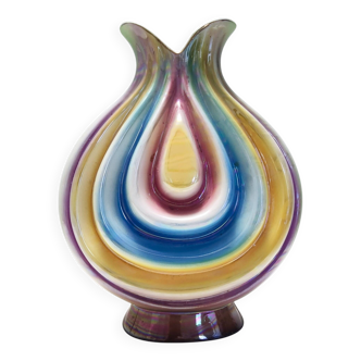 Vase en céramique attribué à Italo Casini aux couleurs irisées, Italie