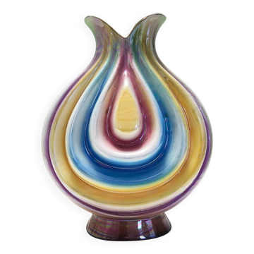 Vase en céramique attribué à Italo Casini aux couleurs irisées, Italie