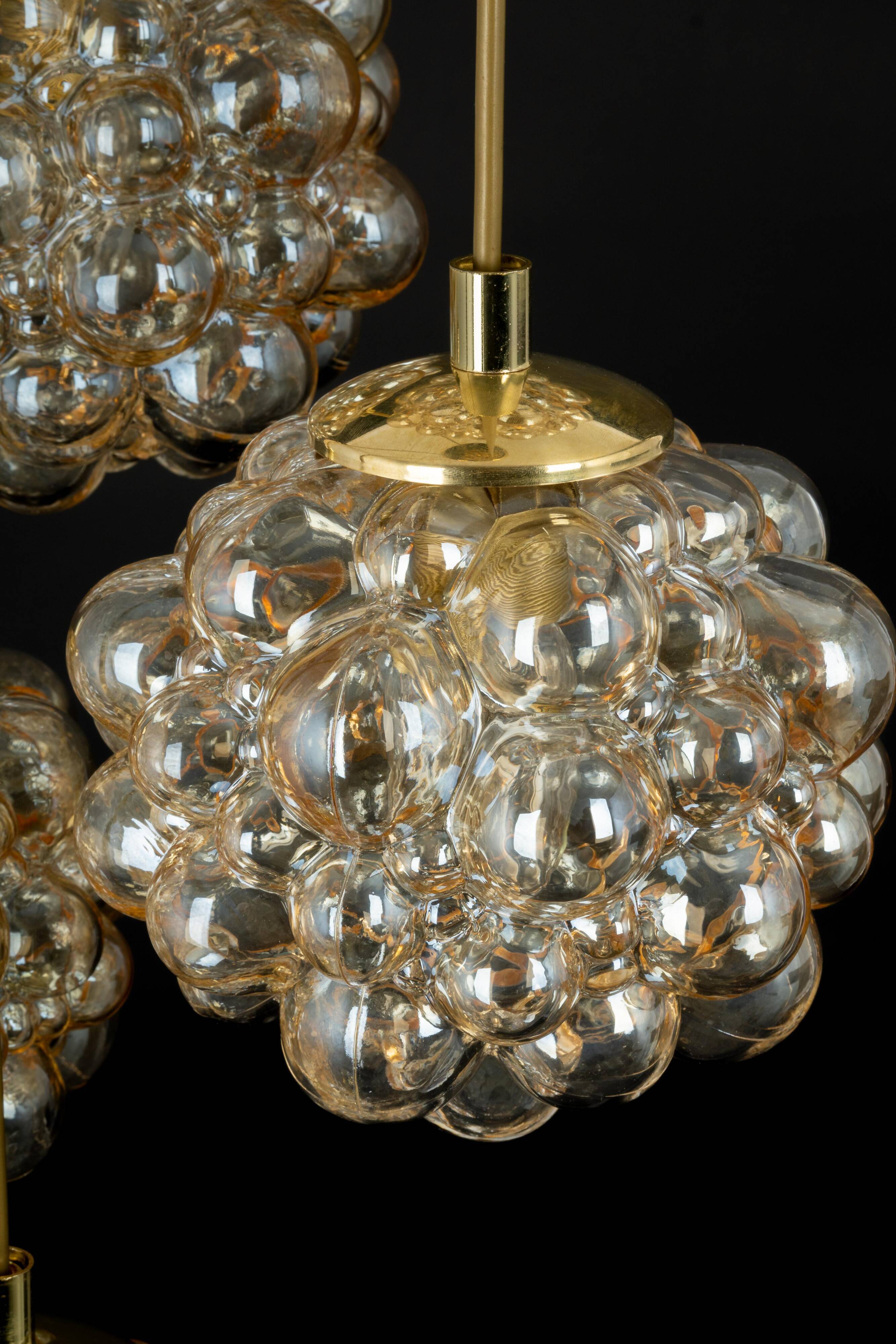 Grand cascading bubble glass chandelier Limburg, Germany, 1970s.