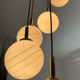Lustre cascade de globes opaline des années 70