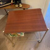 Vintage vinyl storage table trolley