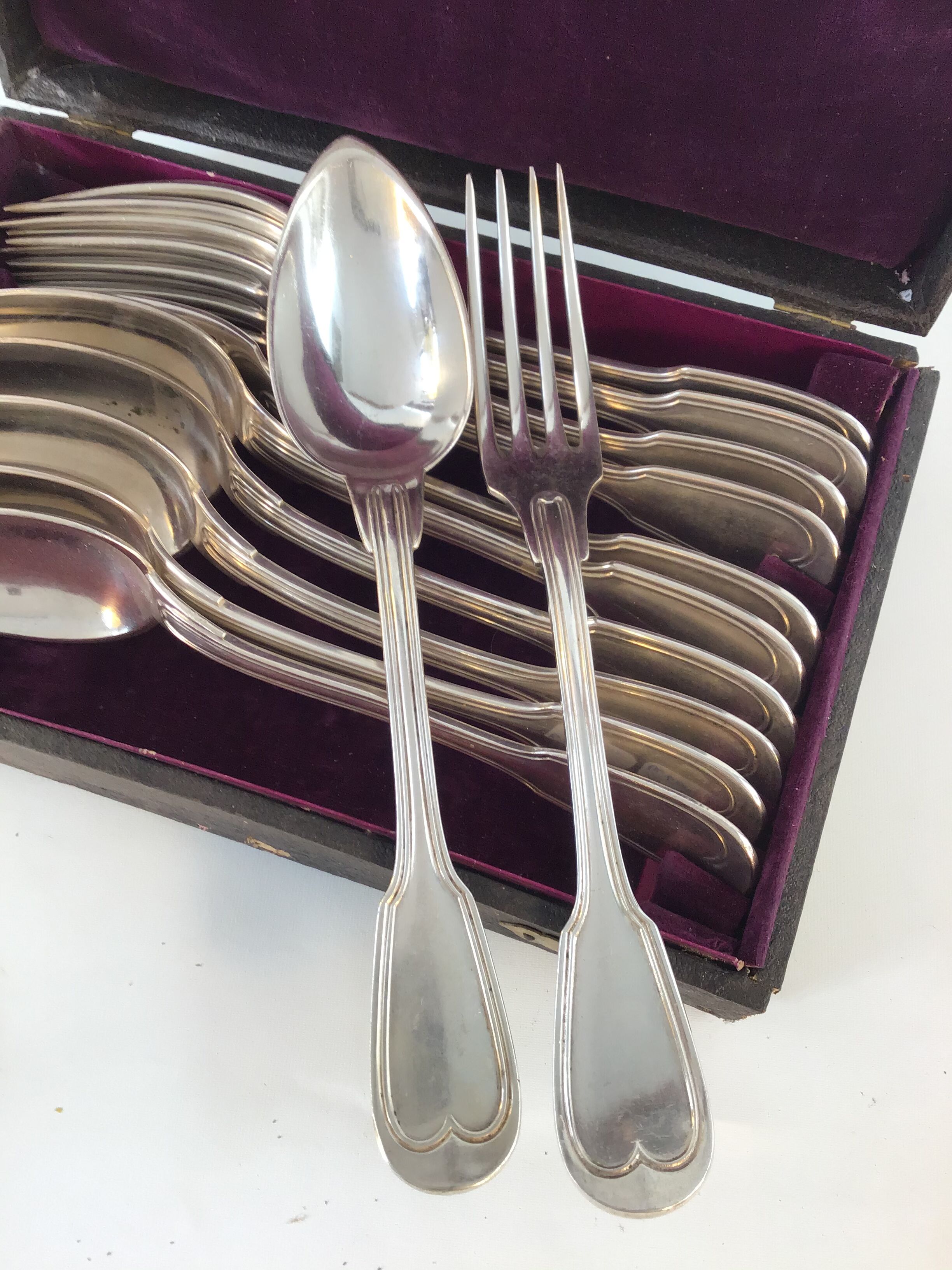 Lemaitre & Ridoux chinon silver metal cultery set
