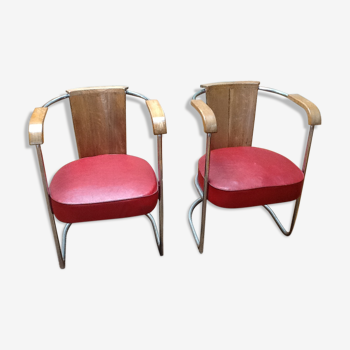 Paire de fauteuils Bauhaus année 39