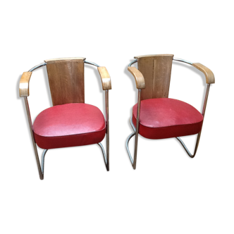 Paire de fauteuils Bauhaus année 39