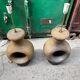 Set of 2 Danish modernist stoneware lamps from the mid-century, 1960s
