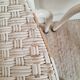 Vintage rattan bistro chairs white and metal