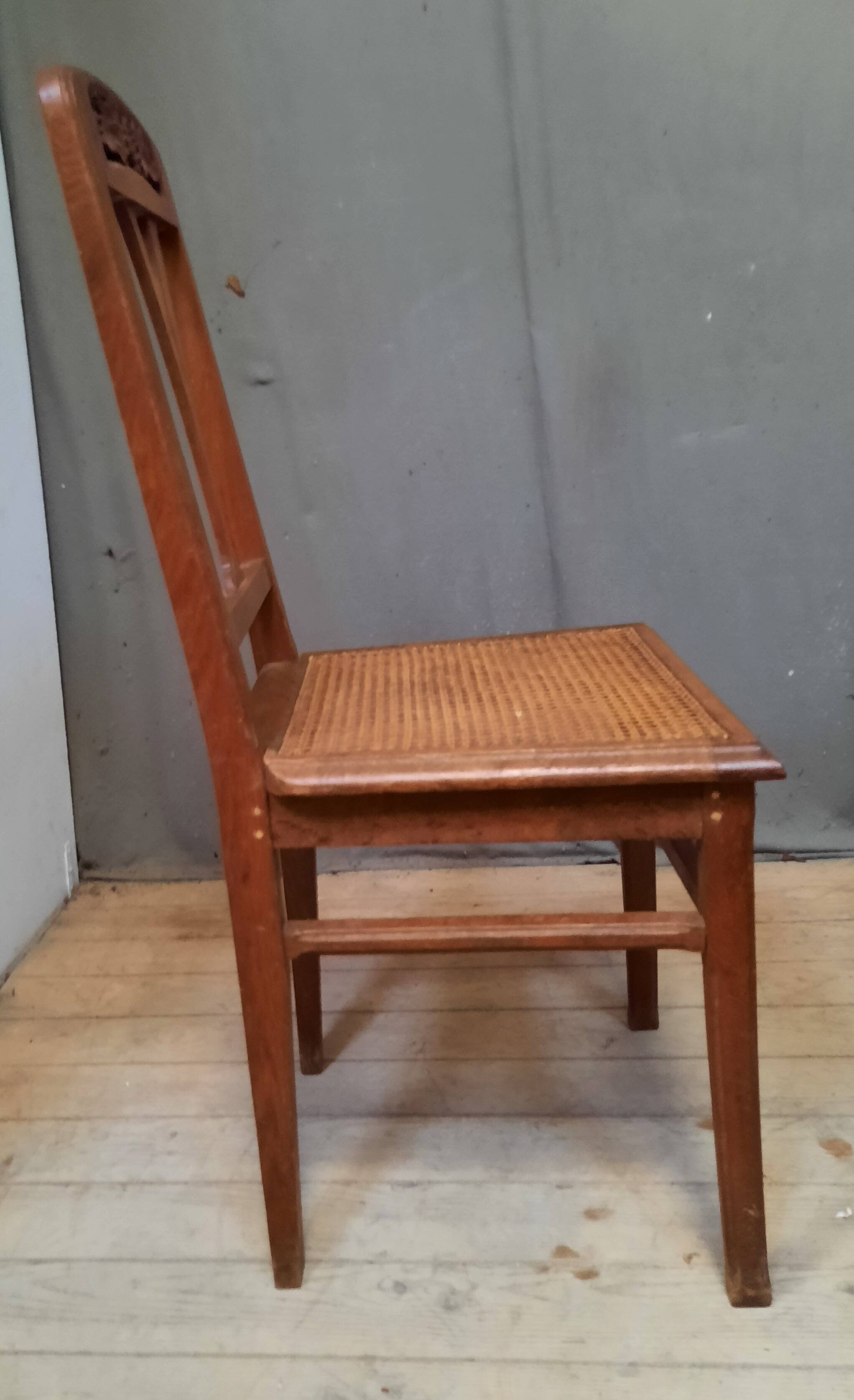 Cane chair in the style of Gauthier Poinsignon