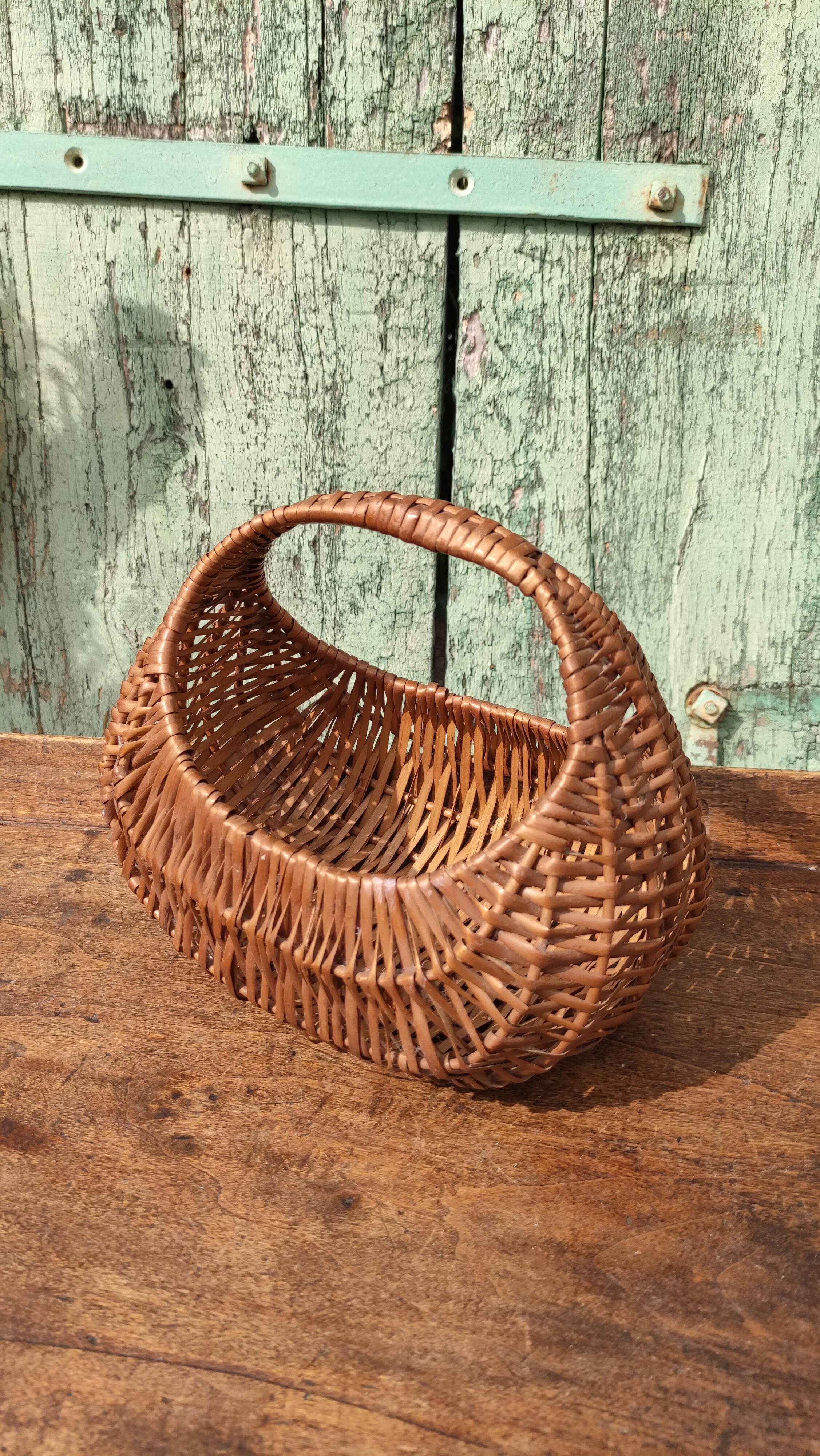 Vintage basket in woven wicker