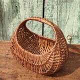 Vintage basket in woven wicker