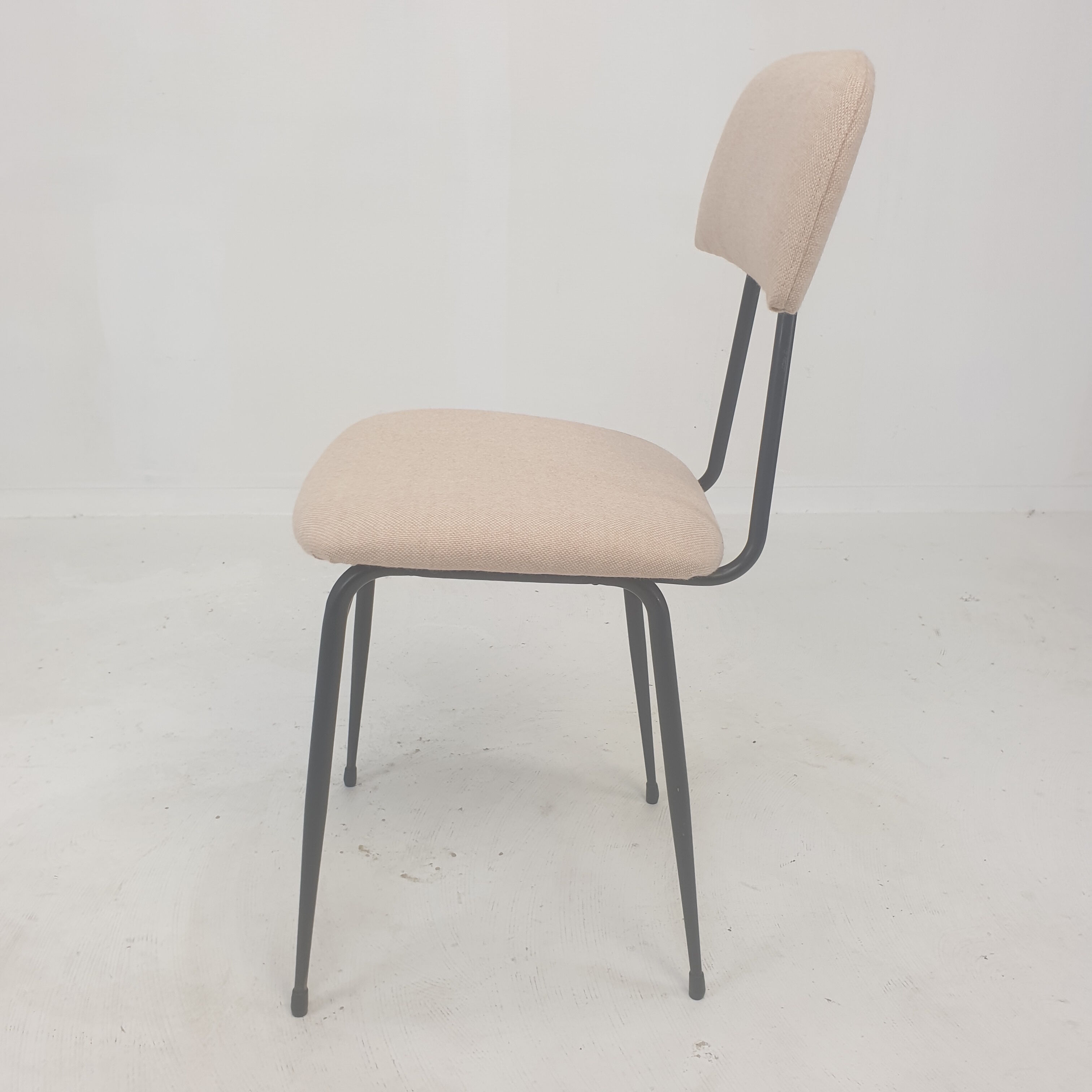 Set of 4 Italian Metal Dining Chairs, 1960's