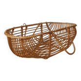 Berceau couffin Moĩse en rotin fabrication artisanale rotin osier vintage