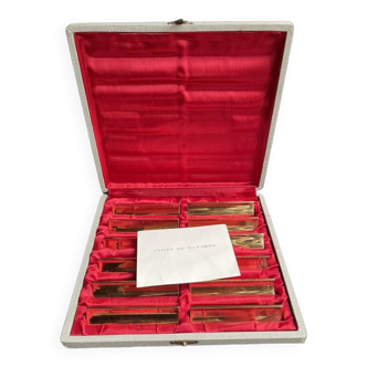 2968 and 2969 – Box of 12 gilded copper knife holders – Navarre factories in Évreux (Eure)