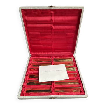2968 and 2969 – Box of 12 gilded copper knife holders – Navarre factories in Évreux (Eure)