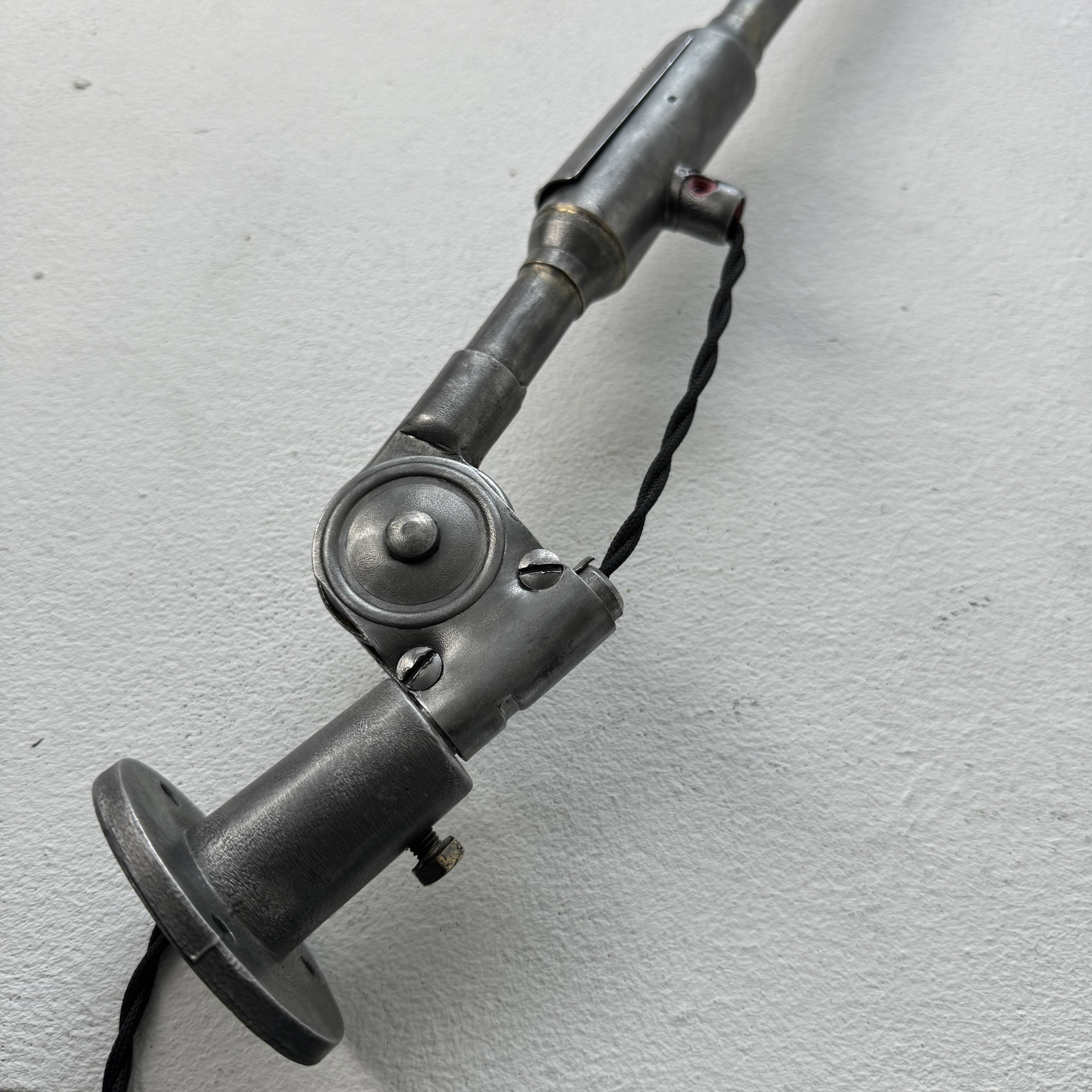 Antique large German industrial wall lamp "sis"