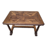 Rectangular table in chene parquet top of the xix th century