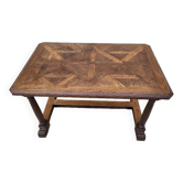 Rectangular table in chene parquet top of the xix th century