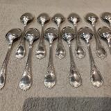 12 silver-plated metal teaspoons by Christofle Marly, 13.6cm