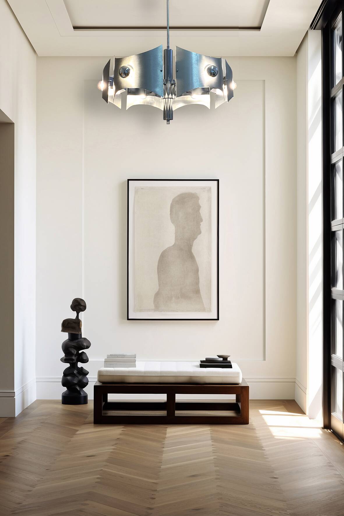 Large Space-Age chandelier from the 60s/70s.