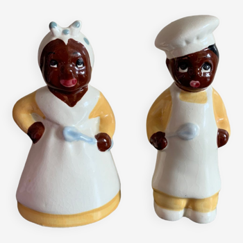 Vintage Pepper Salt Shaker in ceramic